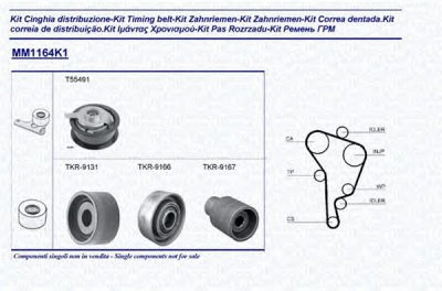 MAGNETI MARELLI 341311641101 -  Комплект ремня ГРМ